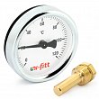 Термометр Uni-Fitt погружной аксиальный 120 C диаметр 80 мм гильза 50 мм 1/2"H