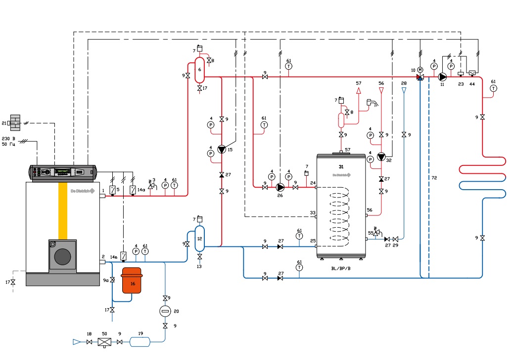 схема отопления