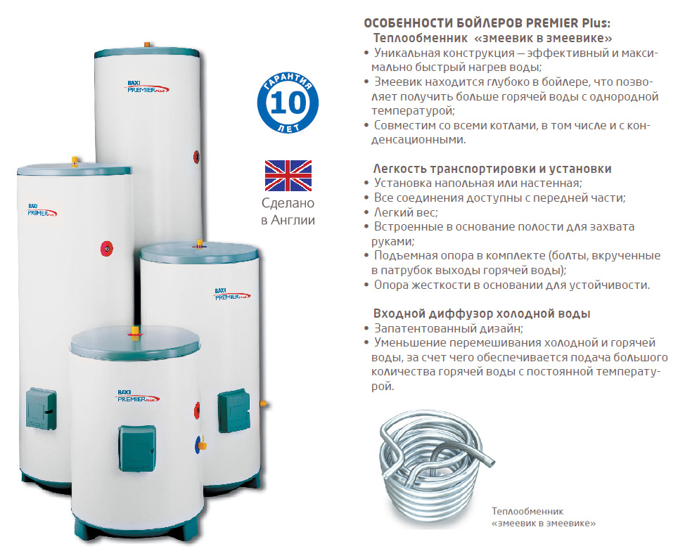 Бойлер baxi premier plus 300 схема подключения