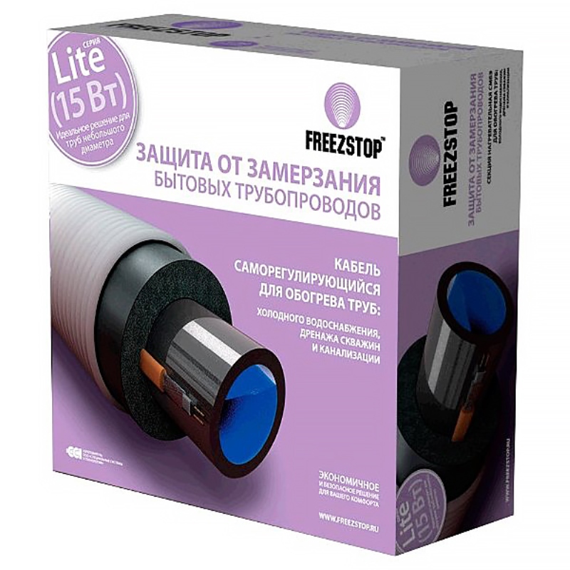 

Кабель греющий Freezstop Lite ССТ 9 м (15 Вт/м) под изоляцию 4305110615000009