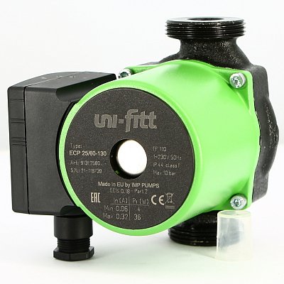 Насос циркуляционный энергоэффективный Uni-Fitt ECP 32/80 180 с гайками