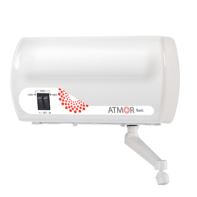 Водонагреватель электрический проточный Ariston 5 кВт душ. лейка + кран Atmor Basic 5 (220)