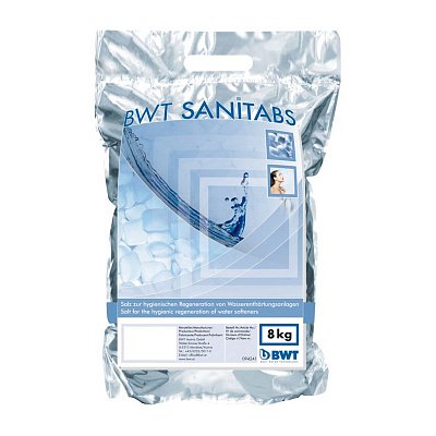 Соль BWT таблетированная для дезинфекции умягчителей воды, 8 кг