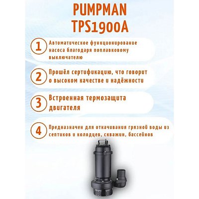 Насос дренажный Pumpman TPS750A